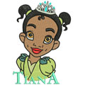 Tiana little princess 2 machine embroidery design