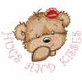 Teddy and hugs embroidery design
