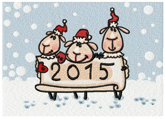 Christmas sheep 2015 machine embroidery design