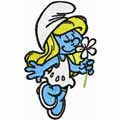Smurf Girl with flower