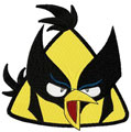Angry birds yellow 2 machine embroidery design