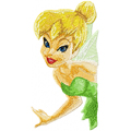 Tinkerbell machine embroidery design for dress