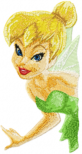 Tinkerbell machine embroidery design for dress