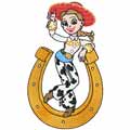 Belle badge embroidery design