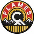 Calgary Flames alternative logo machine embroidery design