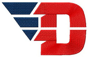 Dayton Flyers logo machine embroidery design