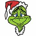Christmas Grinch machine embroidery design