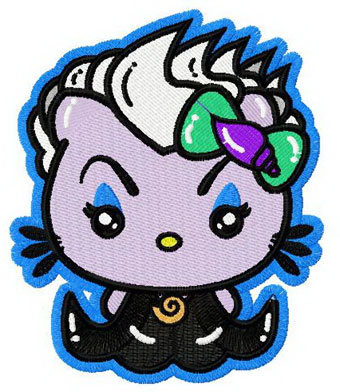 Hello Kitty Ursula machine embroidery design