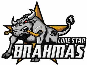 Lone Star Brahmas logo machine embroidery design