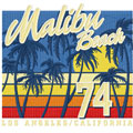 Malibu beach 74 embroidery design
