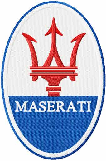 Maserati logo machine embroidery design