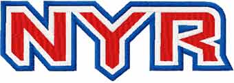 New York Rangers wordmark Logo machine embroidery design