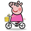Peppa Pig ride machine embroidery design