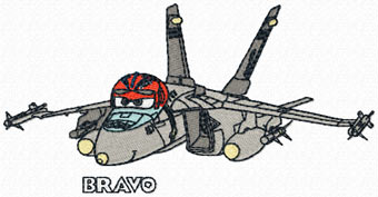 Disney Planes Bravo machine embroidery design