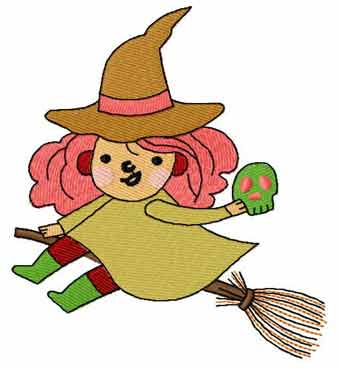 Witch costume embroidery design
