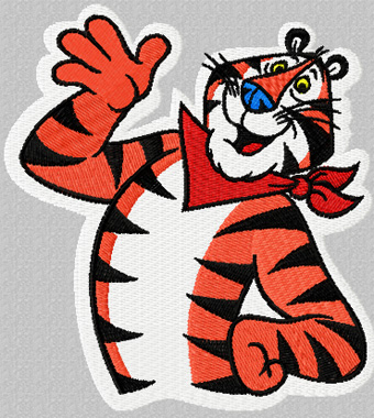 Tony the Tiger machine embroidery design