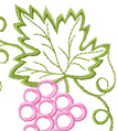 Free Bunch of grapes machine embroidery design