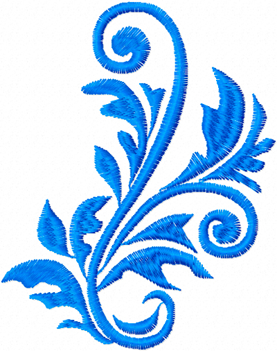 ornament from leaves free machine embroidery design