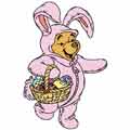Easter bunny machine embroidery design