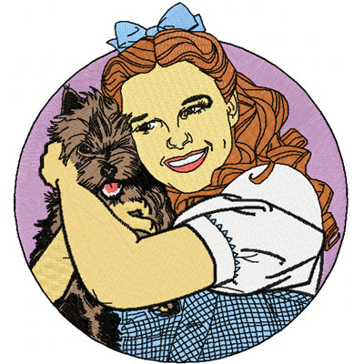 Dorothy and Toto embroidery design